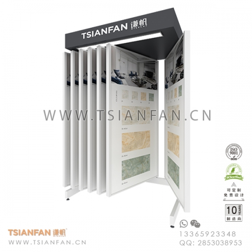 拋光磚翻頁(yè)柜-瓷磚展廳翻頁(yè)式展示架-尺寸定做